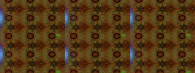 Küçük çiçekteki sevimli çiçek deseni. Kahverengi ve yeşil renkli çiçekler. Raster illüstrasyonu.