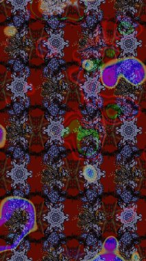 Renkli çiçekli ve yapraklı harika bir çiçek deseni çizmişsin. Moda baskıları için zarif bir şablon. Halk tarzı. Modern çiçek arkaplanı.