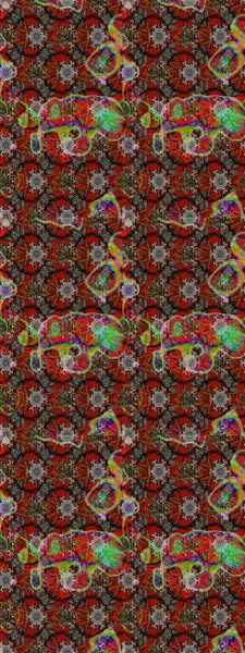 Ultraviyole kumaş deseni. Raster illüstrasyonu. Çizim kalıbı. Organik motif arkaplanı.