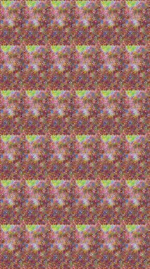 Raster illüstrasyonu. Kahverengi ve pembe renkli Asya tekstili. Çiçeklerle suluboya desenleri.