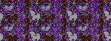 Vadinin çiçekleri mor renklerde. Raster çiçek desenleri çiziyor..