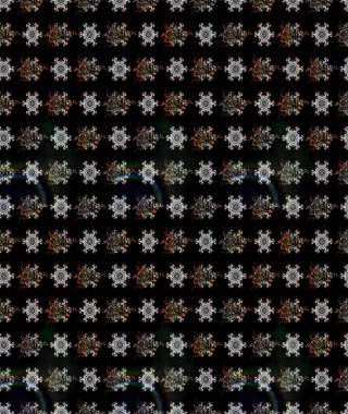 Raster illüstrasyonu. Küçük çiçekli yay deseni çiz. Suluboya tarzında siyah renkler üzerine.