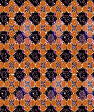 Suluboya, elle çizilmiş. Eskiz arkaplan modeli. Raster illüstrasyonu. Turuncu yapraklı yabani çiçekler.