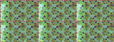 Yeşil ve nötr renklerde çiçeklerle kusursuz çiçek deseni. Çiçekler suluboya tarzında yeşil ve nötr renklerde.