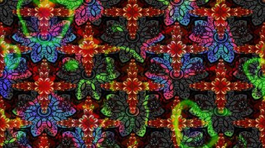 Raster illüstrasyonu. Çiçekli karalama şeklinde Raster çiçek deseni. Nazik, yaz çiçekleri siyah ve kahverengi renklerde.