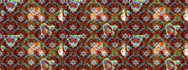 Renkli çiçekler. Raster illüstrasyonu. Çizim çiçek deseni duvar kağıdı için kullanılabilir.