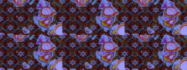 Çiçekli el çizimi çizimi deseni. Modern, menekşe rengi ve kahverengi raster arkaplan duvar kâğıdı çizgisi, desenli desenli desenli çiçekler, çiçekli süsler..