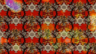 Çiçek deseni. Renkli Bahar Teması eskiz kalıbı. Düz Çiçek Elementleri Tasarımı. Raster çizimi. Güzel kumaş deseni..