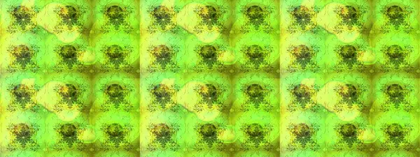 Düz Çiçek Elementleri Tasarımı. Yeşil ve sarı renkli çiçekler. Sevimli çiçek raster deseni. Renkli Bahar Teması çizim şablonu.