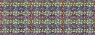 Çiçek deseni. Raster kusursuz. Güzel kumaş deseni. Renkli Bahar Temalı Kusursuz Arkaplan. Düz Çiçek Elementleri Tasarımı.