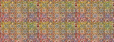 Raster illüstrasyonunda kusursuz çiçek deseni. Renkli Bahar Temalı Kusursuz Arkaplan. Düz Çiçek Elementleri Tasarımı. Süslü kumaş deseni.