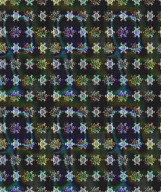 Raster illüstrasyonundaki çiçek desenli çizim. Güzel kumaş deseni. Gri renklerde. Raster illüstrasyonu.