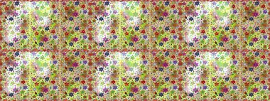 Şatafatlı bahar bahçesi dokusu. Raster illüstrasyonu. Tarafsız ve bej renklerde çiçeksiz. Çiçek deseni. Tarafsız ve bej renkli çiçekler.