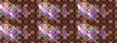 Süslü kumaş deseni. Renkli Bahar Teması eskiz kalıbı. Raster illüstrasyonundaki çiçek desenli çizim. Düz Çiçek Elementleri Tasarımı.