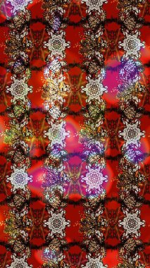 Elle boyanmış suluboya resim çizimleri, çiçekler ve bitkiler. Kahverengi ve kırmızı renkte çiçekler.