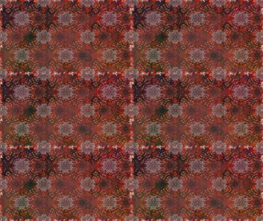 Raster - stok. Kahverengi ve gri çiçekli kusursuz desen, suluboya çiçek deseni, sevimli çiçek, duvar kağıdı, kart veya kumaş için fayanslı.