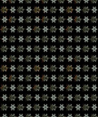 Raster illüstrasyonu. Suluboya çiçekli çiçek deseni. Siyah renklerde Asya tekstili.