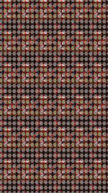 Raster - stok. Siyah çiçekli eskiz deseni, suluboya çiçek deseni, sevimli çiçek, duvar kağıdı, kart veya kumaş için fayanslı.