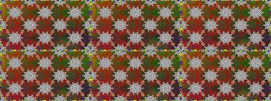 Raster dikişsiz çiçek deseni. Vadinin çiçekleri kahverengi ve gri renklerde.