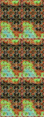 Kusursuz soyut bir arkaplan. Raster illüstrasyonu. Oriental raster klasik kahverengi ve altın desenli.