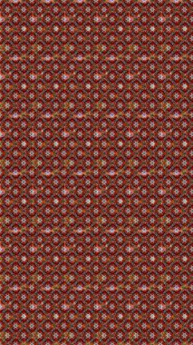 Soyut etnik raster çizim kalıbı. Çiçekler. Vadinin çiçekleri kahverengi renklerde.