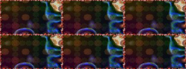 El çizimi. Suluboya çizimi. Kahverengi ve gri renkli çiçekler. Çiçeklerle kusursuz desen.