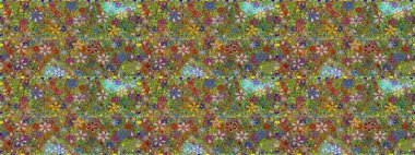 Çiçekli, suluboya desenli kusursuz çiçek deseni. Küçük çiçekte güzel bir çiçek deseni var. Raster deseni.