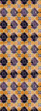 Çiçekli karalama şeklinde Raster çiçek deseni. Nazik, narin çiçek arkaplanı. Sarı renkte çiçekler.