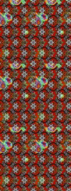 Şatafatlı bahar bahçesi dokusu. Raster illüstrasyonu. Gri ve kırmızı renkte çiçek çizimi. Çiçek deseni. Gri ve kırmızı renkte çiçekler.