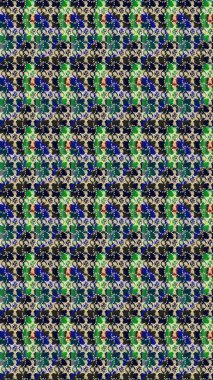 Renkli Bahar Teması eskiz kalıbı. Düz Çiçek Elementleri Tasarımı. Raster..