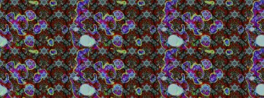 Renkli Bahar Teması eskiz kalıbı. Düz Çiçek Elementleri Tasarımı. Raster..