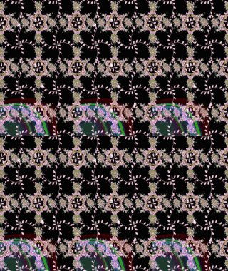 Çiçek desenli eskiz. Siyah renkli çiçekler. Tişört baskısı için çiçek boyama rasteriName.