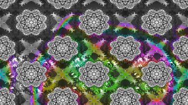 Renkli Bahar Teması eskiz kalıbı. Düz Çiçek Elementleri Tasarımı. Güzel kumaş deseni. Raster illüstrasyonunda çiçek deseni çizimi.