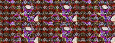 Renkli Yaz Temalı eskiz kalıbı. Güzel kumaş deseni. Düz Çiçek Elementleri Tasarımı. Yazdır. Raster çiçekli arka plan. Güzel çizim şekli..