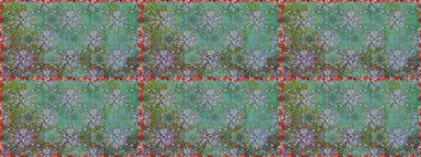 Çiçeksiz desenli arka plan. Yeşil ve nötr renklerde çiçekler. Tişört baskısı için çiçek boyama rasteriName.