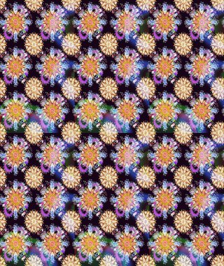 Küçük çiçekte güzel bir çiçek deseni var. Çiçekli çiçek deseni, suluboya. Raster deseni.