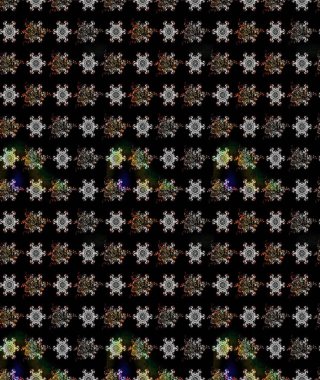 Siyah renklerde. Çiçekli güzel suluboya desen. Raster illüstrasyonu.