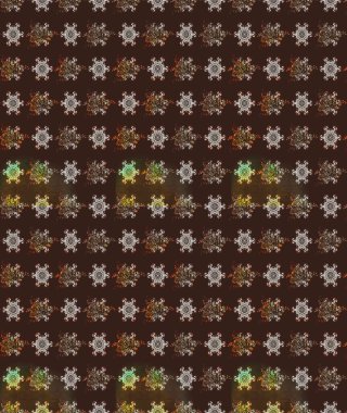 Kahverengi renkli çiçekler. Raster illüstrasyonu. Çizim çiçek deseni duvar kağıdı için kullanılabilir.