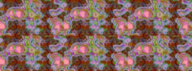 Raster düz çiçek çizim deseni. Hediye ambalaj kağıdı, tebrik kartları, posterler ve pankart tasarımı. Kahverengi ve yeşil renkte çiçekler.