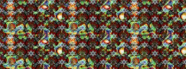 Süslü kumaş deseni. Çiçekli çiçek deseni, suluboya. Raster deseni.