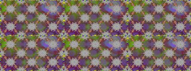 Sevimli çiçek raster deseni. Gri ve kahverengi renkli çiçekler. Düz Çiçek Elementleri Tasarımı. Renkli Bahar Teması Kusursuz Arkaplan.