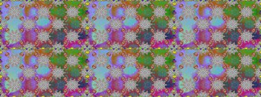 Düz Çiçek Elementleri Tasarımı. Gri ve kahverengi renkli çiçekler. Renkli Yaz Temalı Kusursuz Arkaplan. Çiçekli pürüzsüz retro desen.