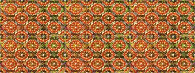 Klasik çiçek dokusu. Altın şablon. Raster illüstrasyonu. Kart, duvar kağıdı, ambalaj ve tekstil için klasik tasarım. Kahverengi renkte Royal retro. Kusursuz desenli altın elementler.