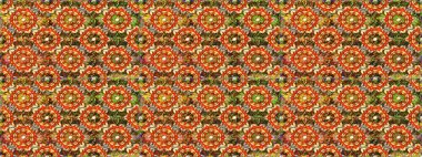 Klasik çiçek dokusu. Altın şablon. Raster illüstrasyonu. Kart, duvar kağıdı, ambalaj ve tekstil için klasik tasarım. Kahverengi renkte Royal retro. Kusursuz desenli altın elementler.