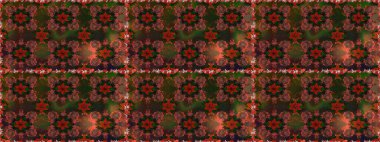 Düz Çiçek Elementleri Tasarımı. Kahverengi ve gri renkli çiçekler. Sevimli çiçek raster deseni. Renkli Bahar Teması Kusursuz Arkaplan.