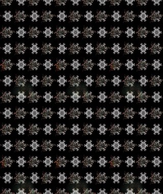 Nazik, yaz çiçekleri siyah renklerde. Çiçekli karalama şeklinde Raster çiçek deseni. Raster illüstrasyonu.