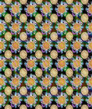 Vadinin yeşil renkli çiçekleri. Raster - stok. Eskiz arkaplan modeli. Suluboya, elle çizilmiş.