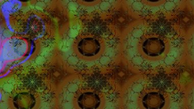 Çiçek desenli çizim. Renkli çiçekler. Asya tekstil tarzında. Raster illüstrasyonu. Raster illüstrasyonu.