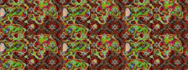 Eskiz arkaplan modeli. Raster illüstrasyonu. Renkli yapraklı yabani çiçekler. Suluboya, elle çizilmiş.