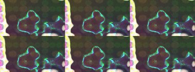 Yeşil renkli çiçekler. Kumaş desenli papatya çiçekleri ayrıntıları.